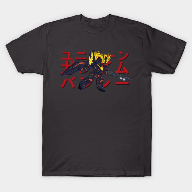 Unicorn Gundam Banshee Norn T-Shirt by Mecha Design by MechaRon